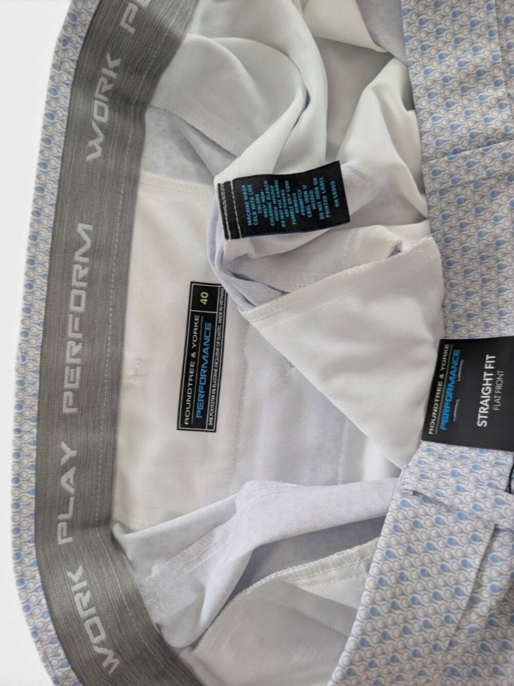 Roundtree & Yorke Performance Golf Shorts Size 40 Blue NWT - Picture 3 of 6